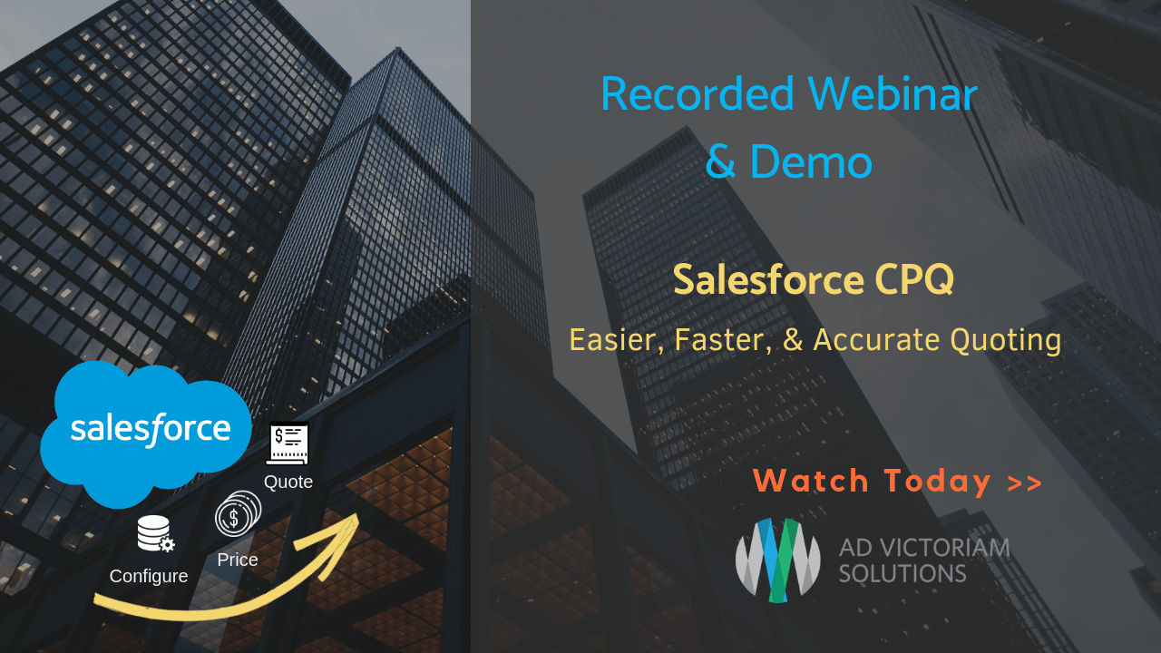 Salesforce CPQ Webinar and Live Demo