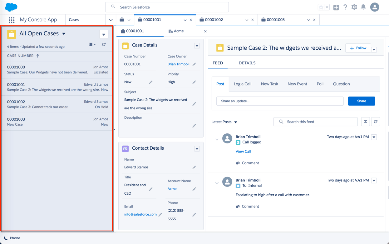 Salesforce Lightning Split View