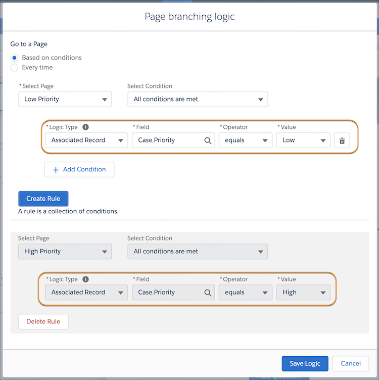 Display Survey Pages Based on Your Data