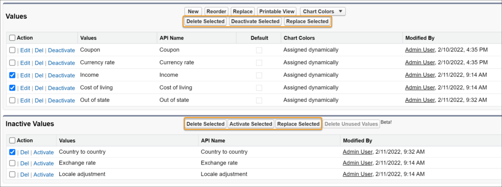 Salesforce Summer 2022 Release - Bulk Manage Picklist