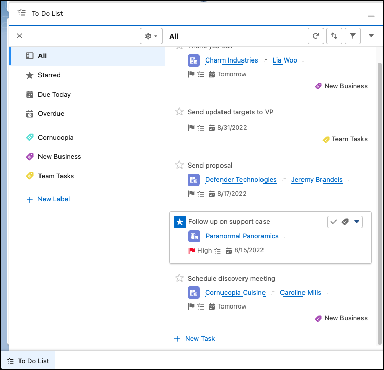 Track and Sort All of Your Tasks with the To-Do List - Highlights from the Salesforce Winter '23 Release - Ad Victoriam Salesforce Blog