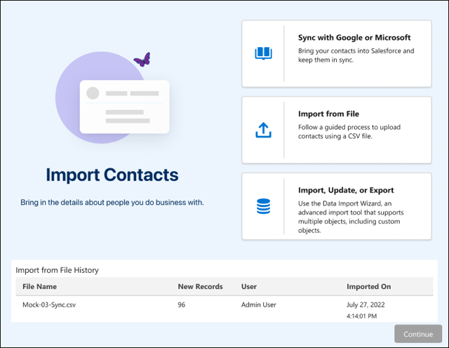 Import Contacts - Salesforce Spring 2023 Release