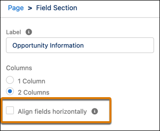 Align Fields Horizontally in Field Sections - Salesforce Summer 2023 Release - Ad Victoriam Salesforce Blog