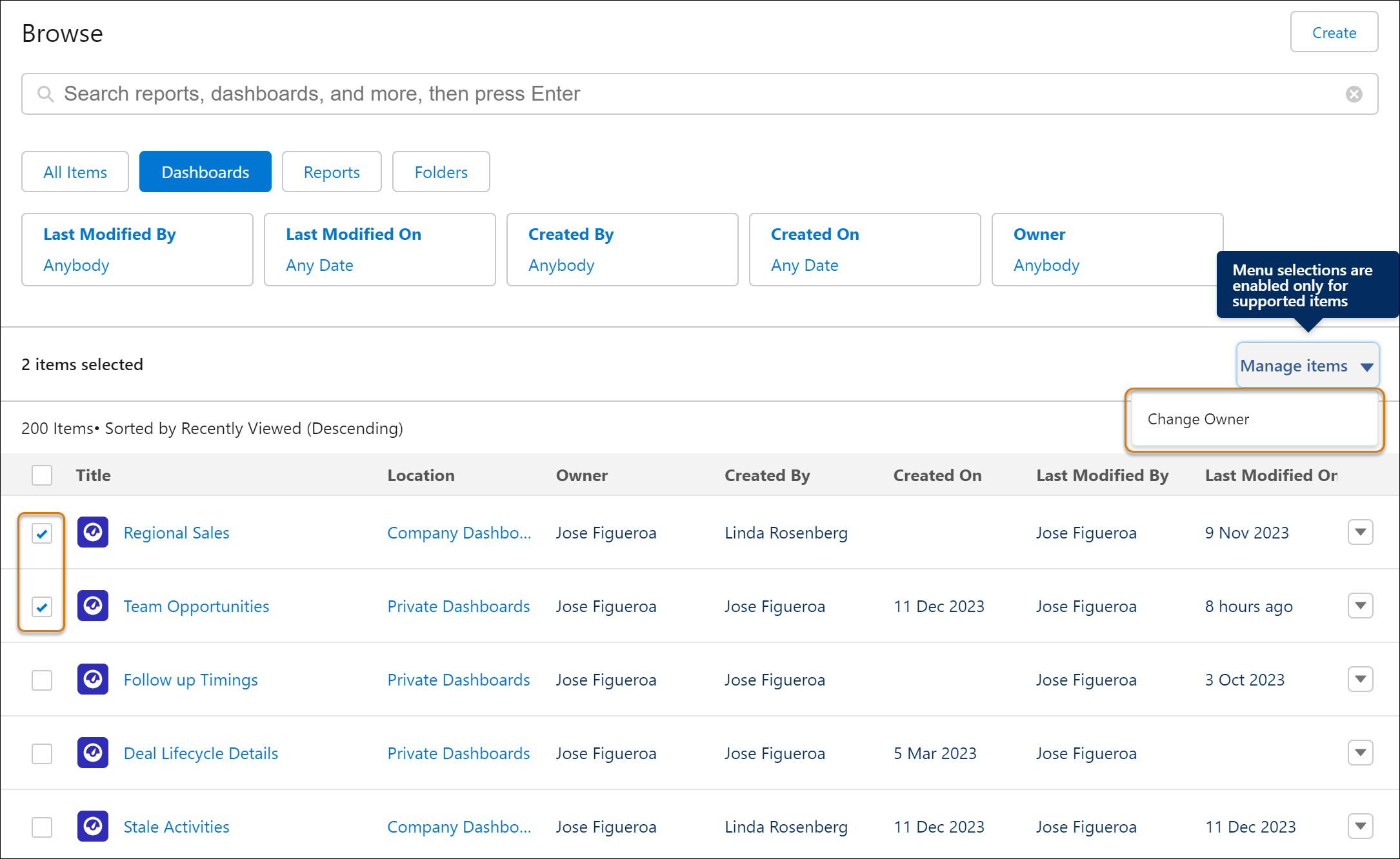 Salesforce Spring '24 Release Notes - Ad Victoriam Salesforce Blog - Updated Analytics with Dashboard Ownership and Visualization