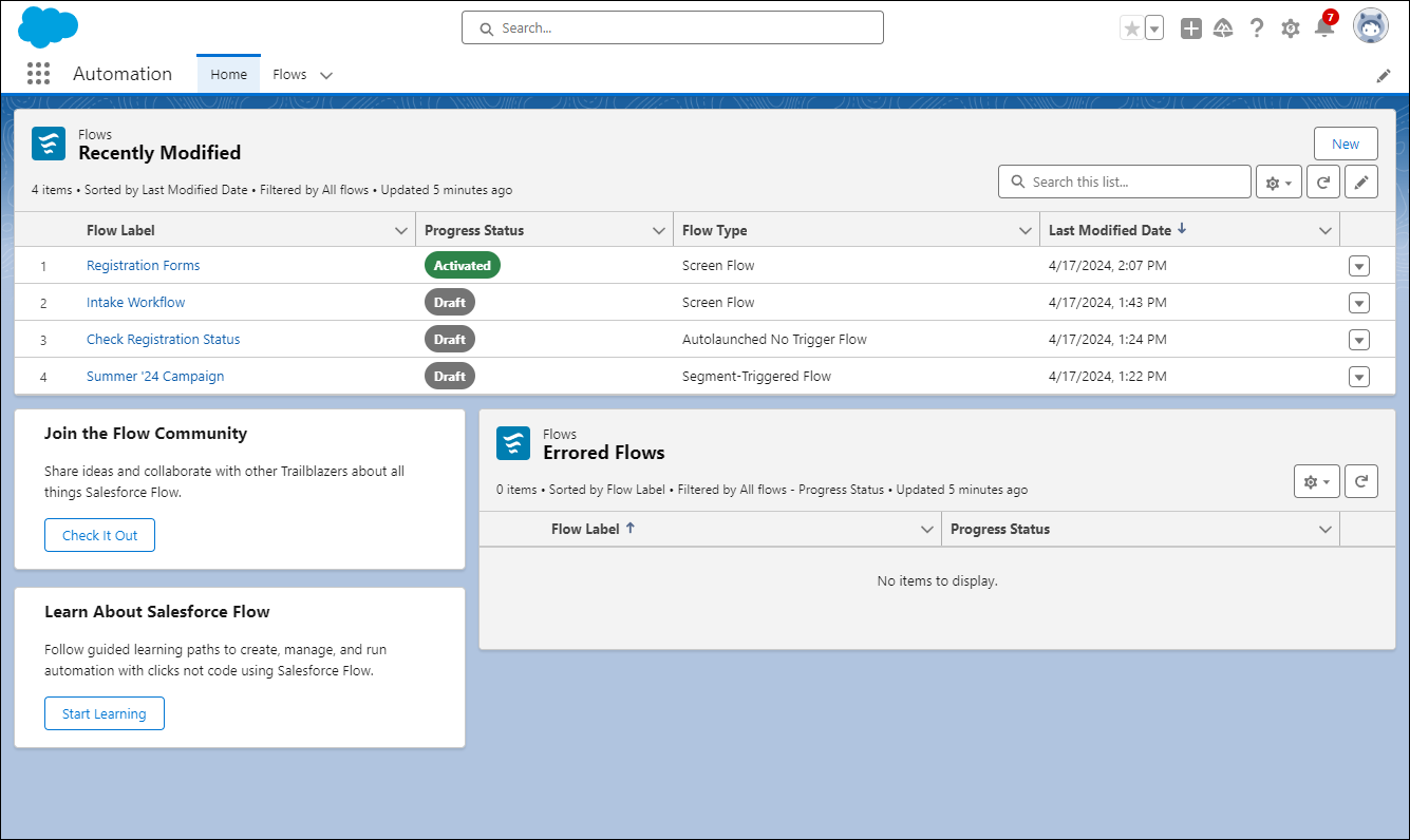 Automation Lightning App - Salesforce Summer '24 Release